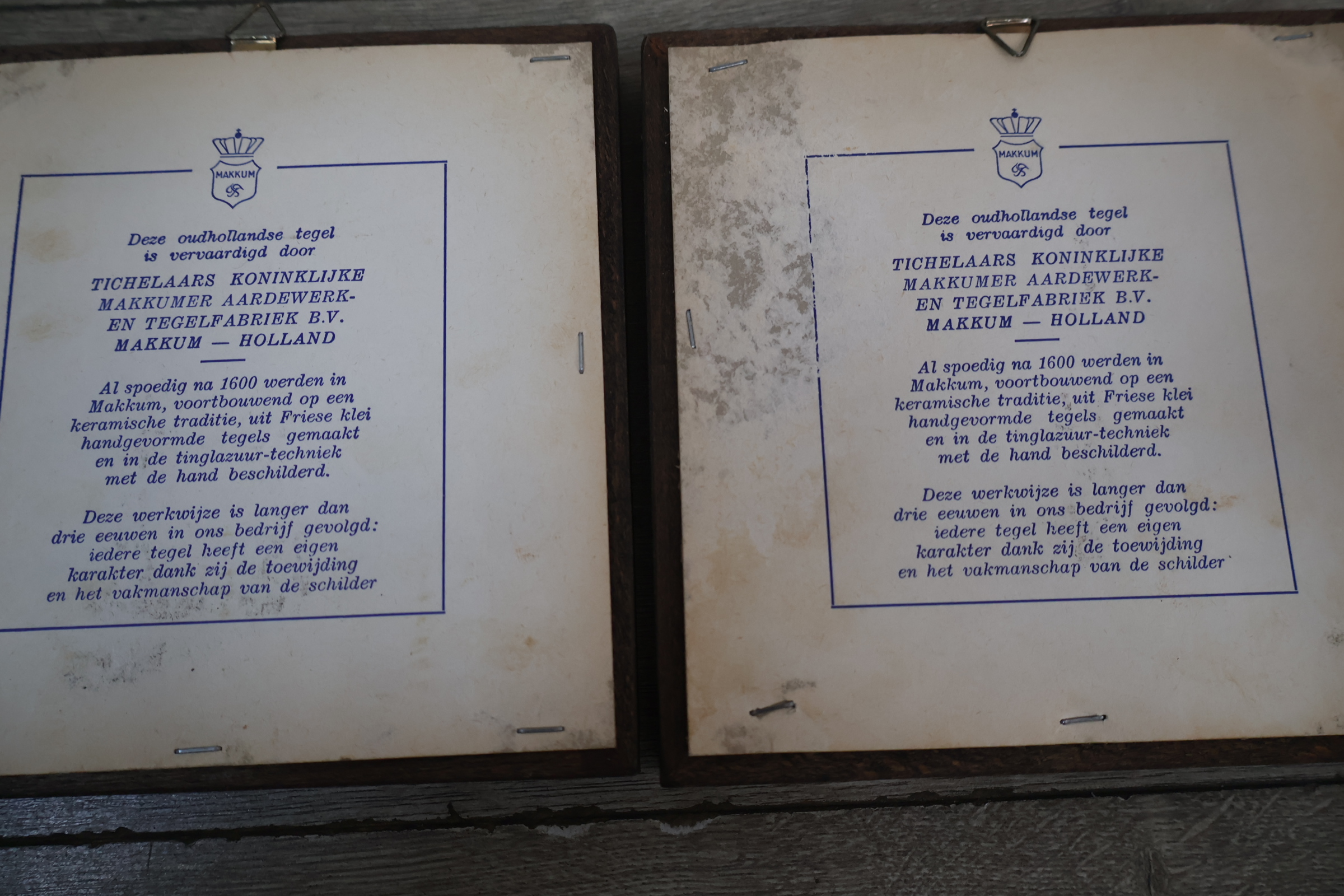 Set van 6 Delfts blauwe tegels met houten lijsten – foto 7 – kavel bij GSD Auctions, Zoeterwoude
