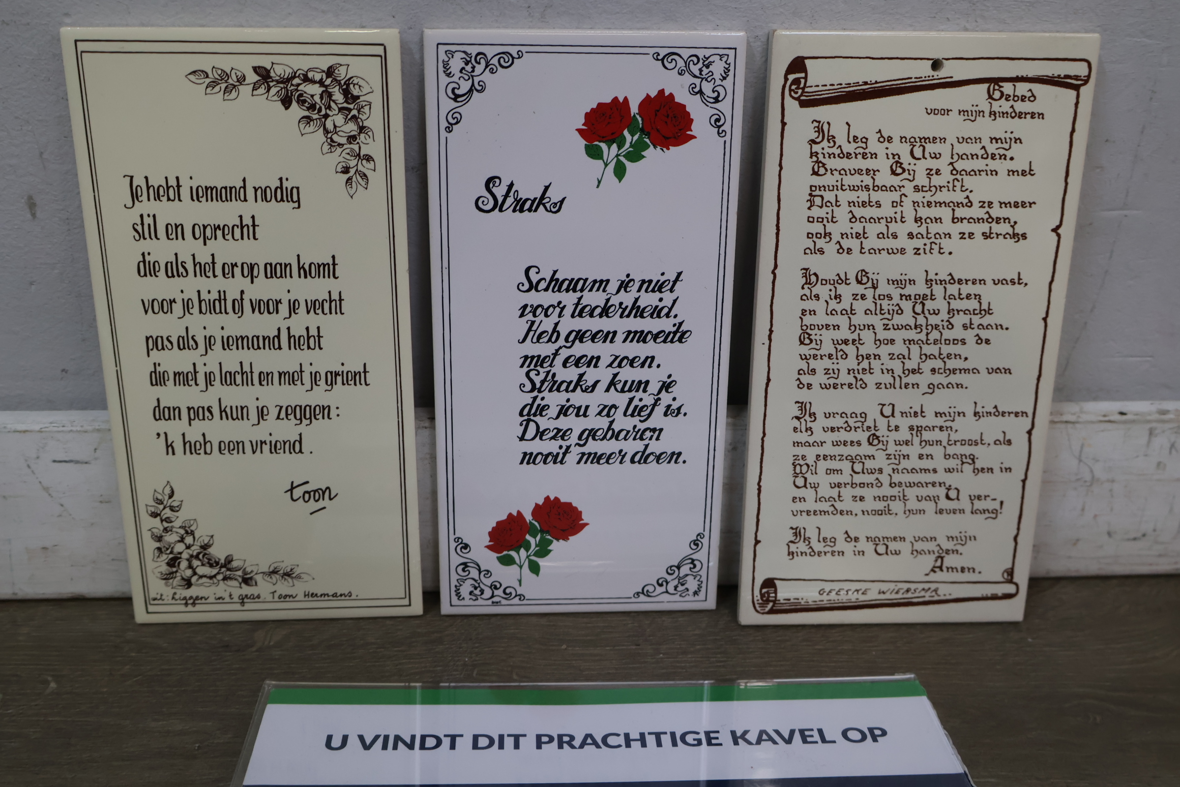 Set van 3 religieuze en inspirerende tekstborden – kavel bij GSD Auctions, Zoeterwoude
