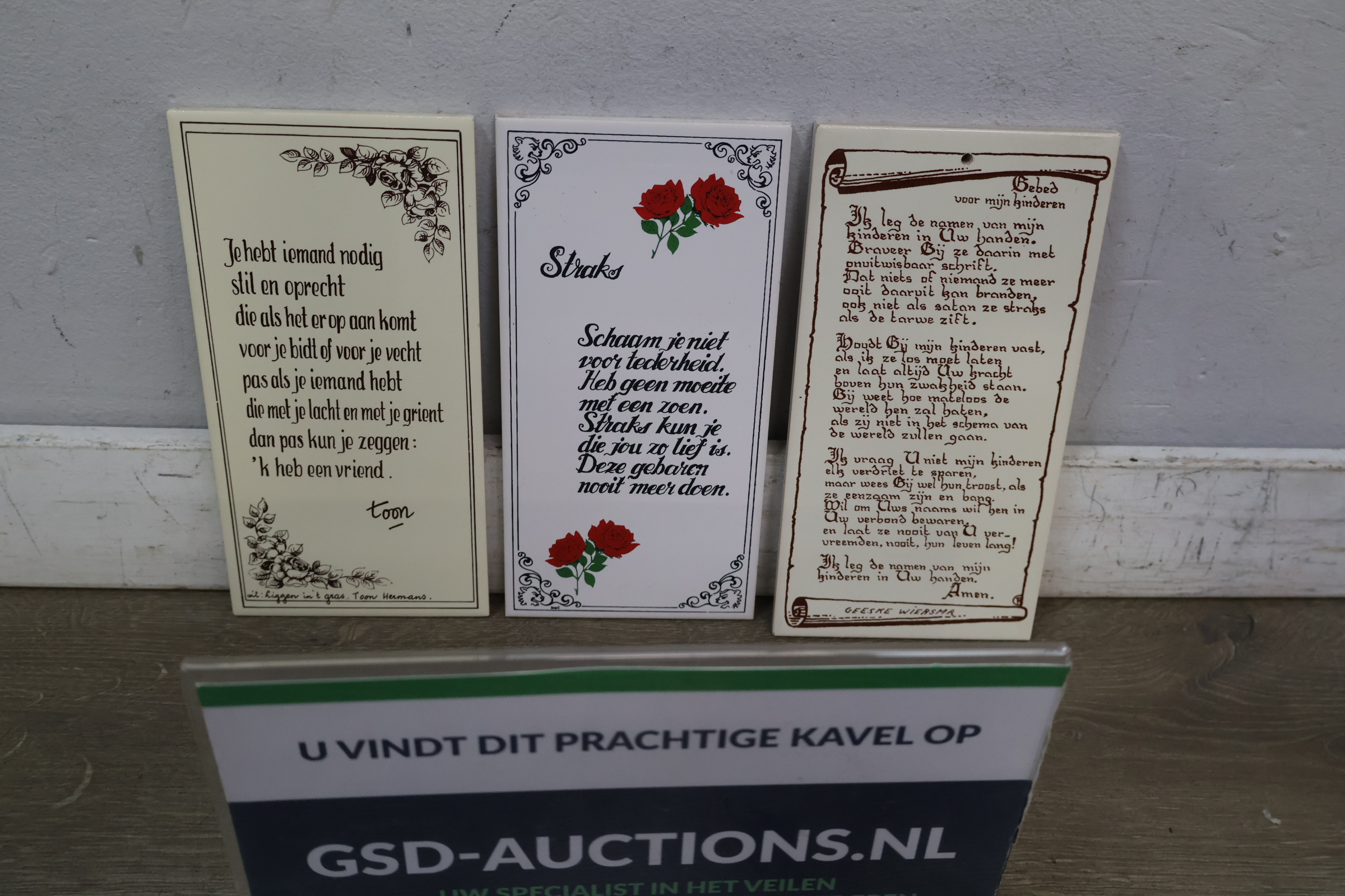 Set van 3 religieuze en inspirerende tekstborden – foto 2 – kavel bij GSD Auctions, Zoeterwoude