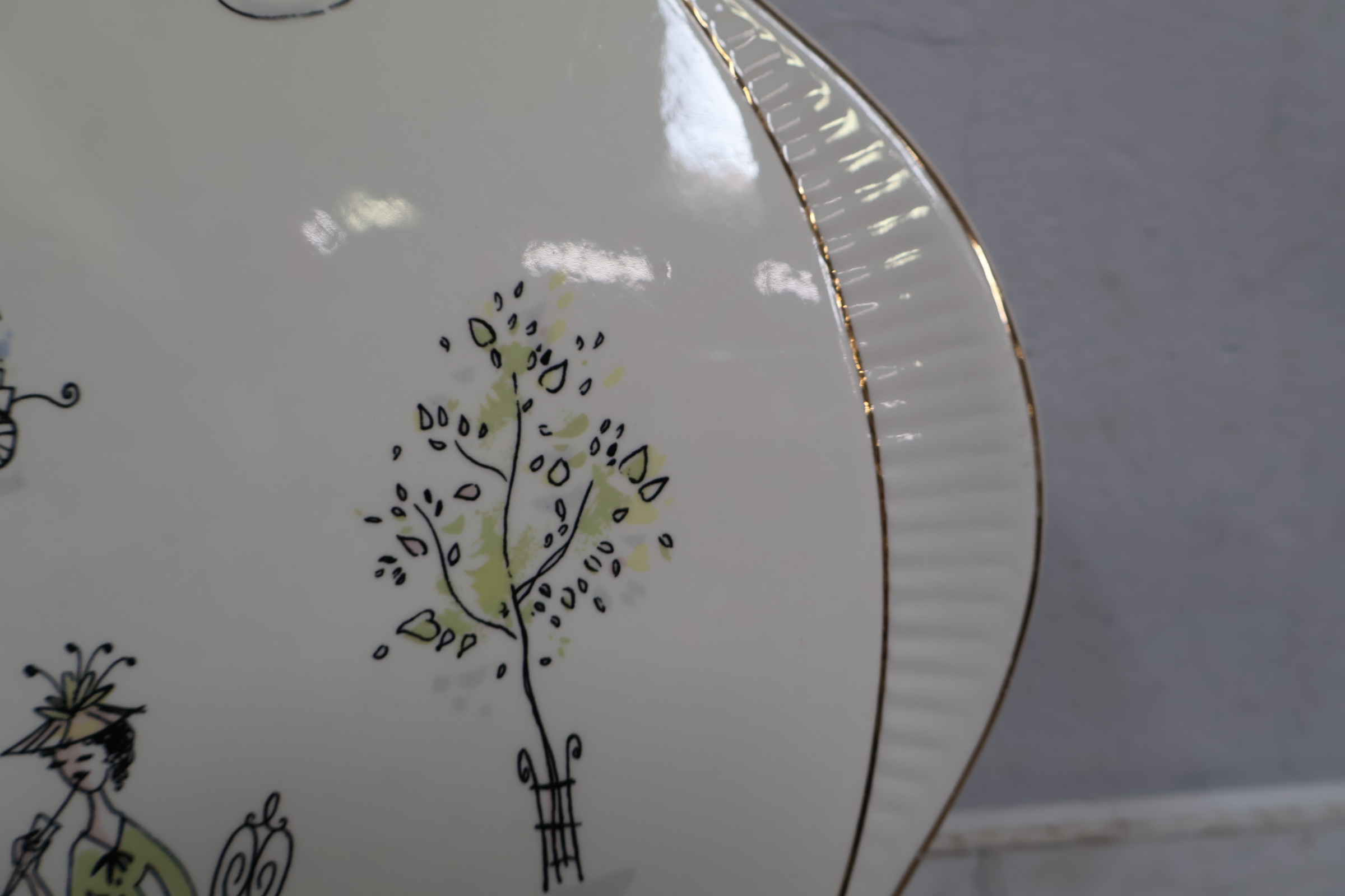 Dienblad met vintage café illustratie – foto 6 – kavel bij GSD Auctions, Zoeterwoude