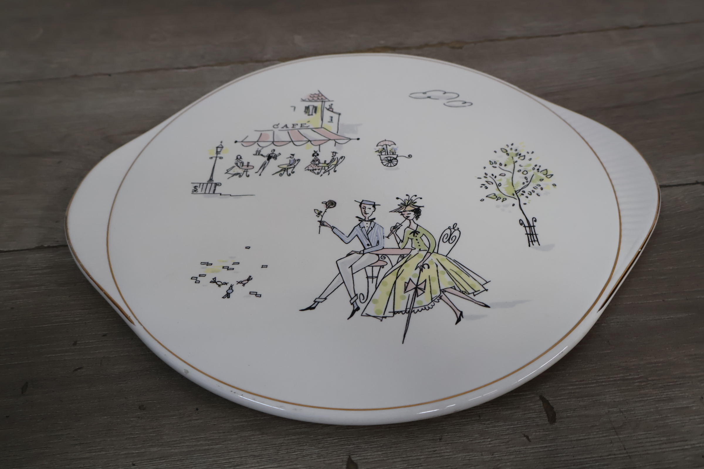 Dienblad met vintage café illustratie – foto 7 – kavel bij GSD Auctions, Zoeterwoude