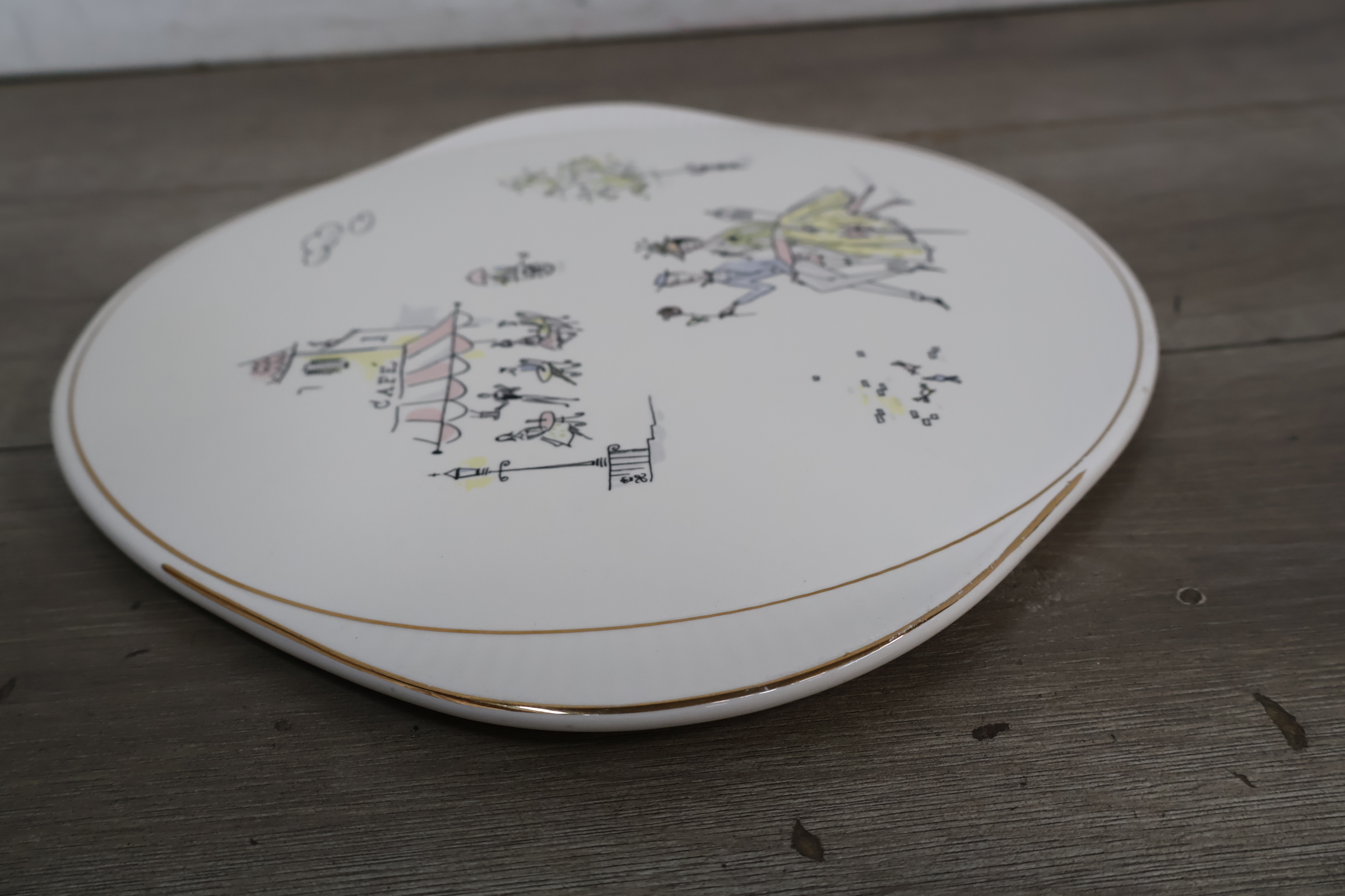 Dienblad met vintage café illustratie – foto 8 – kavel bij GSD Auctions, Zoeterwoude