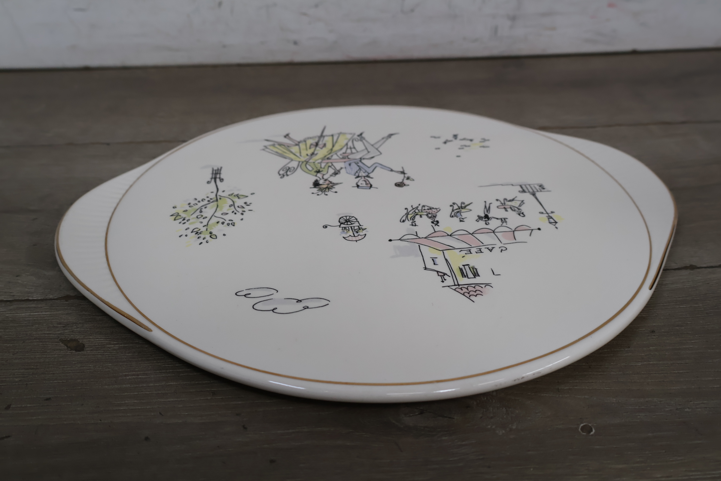 Dienblad met vintage café illustratie – foto 10 – kavel bij GSD Auctions, Zoeterwoude