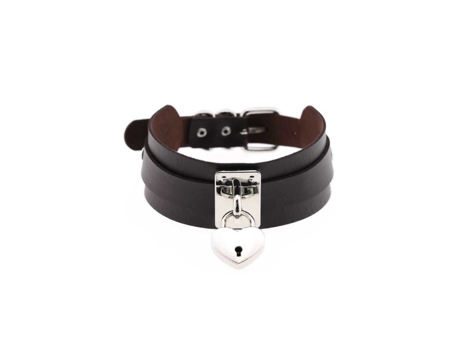 Zwart leren choker met slotje + sleutel – kavel bij GSD Auctions, Zoeterwoude