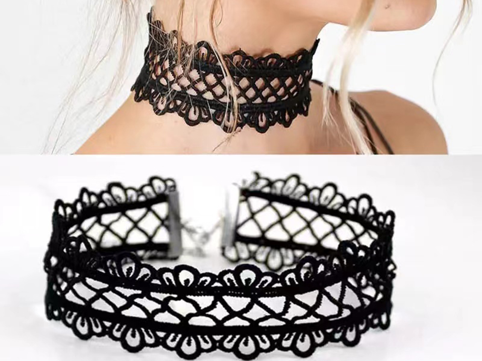 Choker - Zwart - Kant / Lace – foto 3 – kavel bij GSD Auctions, Zoeterwoude