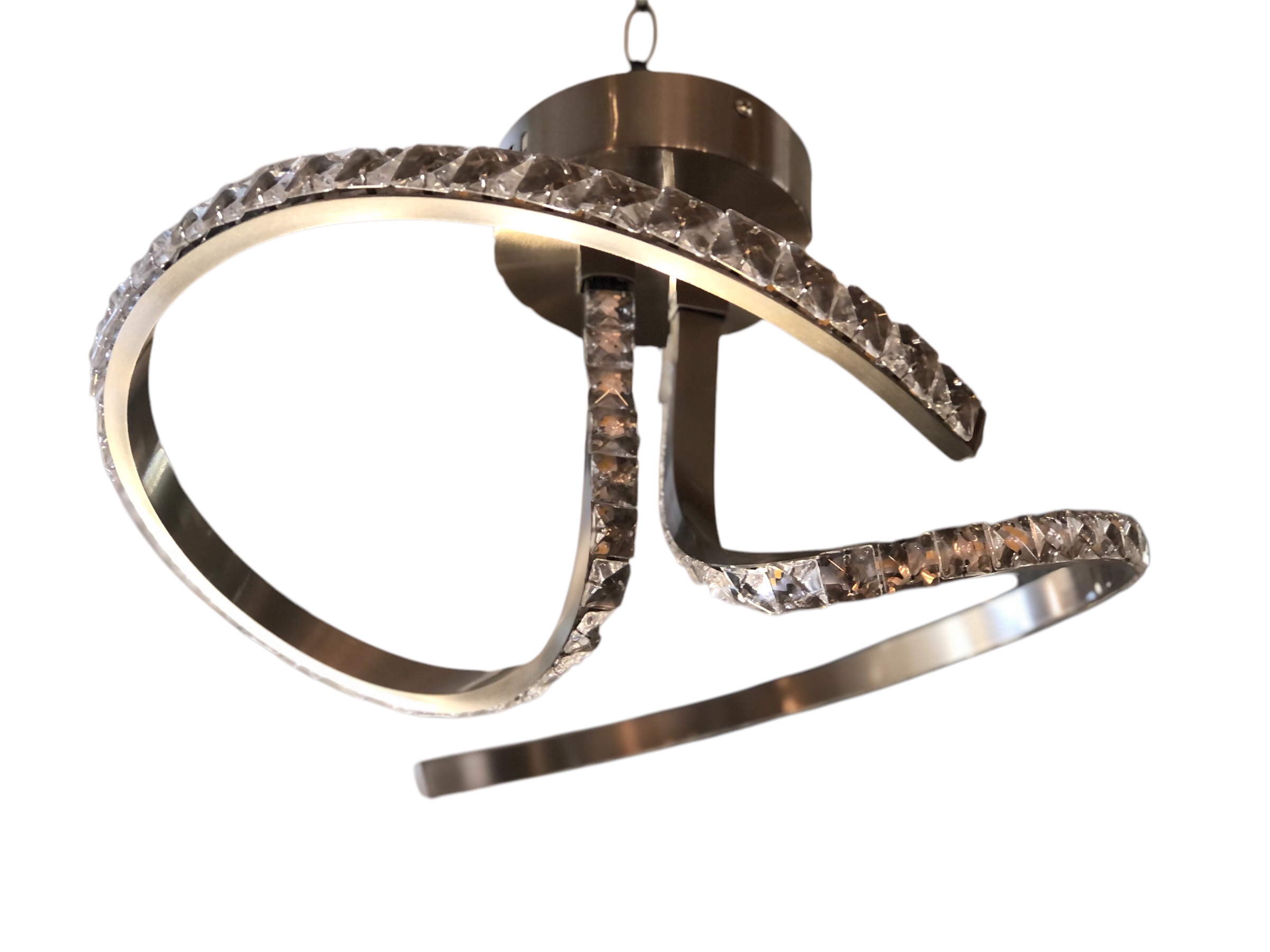 Led plafondlamp grijs met kristallen Ø40cm (*1) – foto 3 – kavel bij GSD Auctions, Zoeterwoude