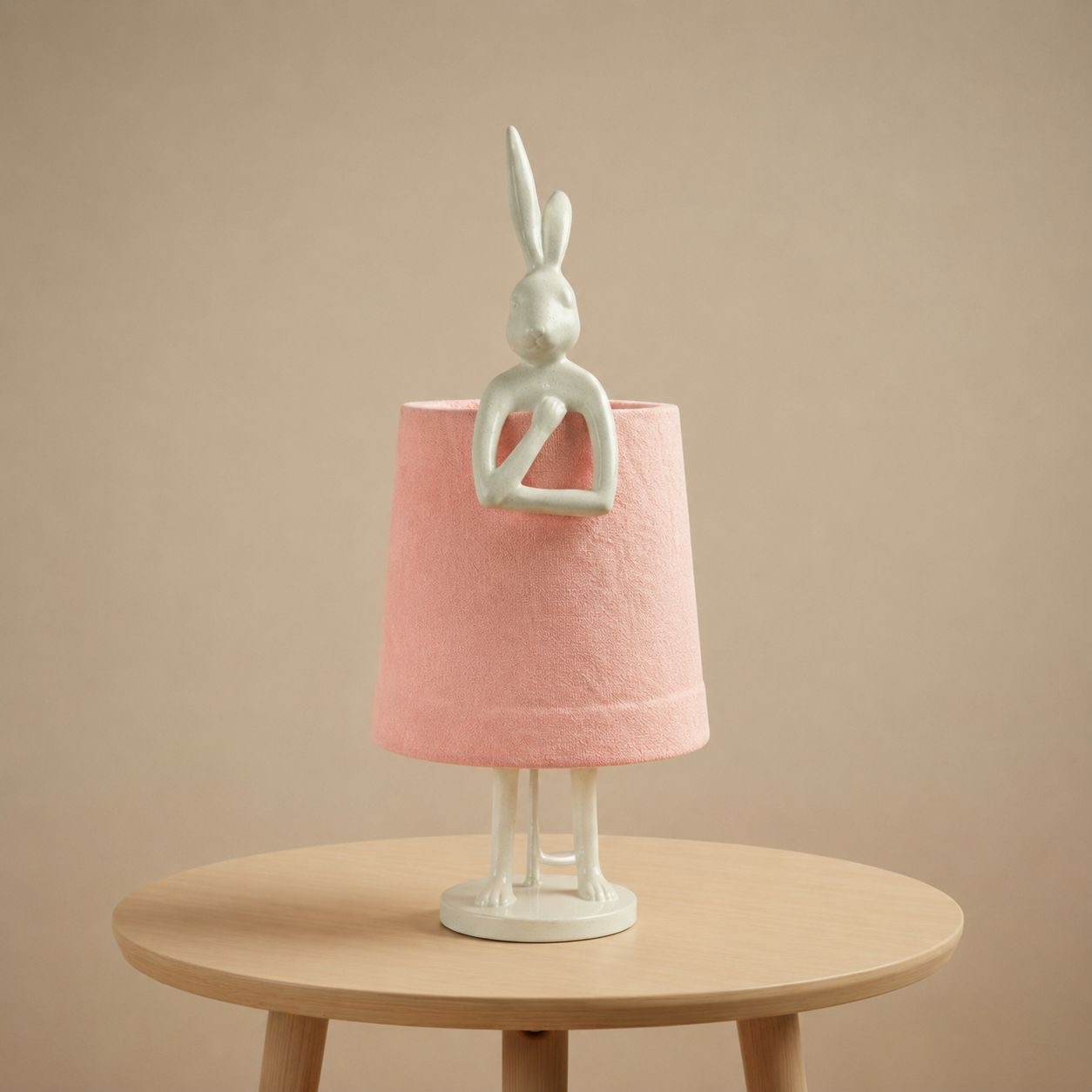 Tafellamp konijn witte met roze 68cm (nieuwe product) – kavel bij GSD Auctions, Zoeterwoude