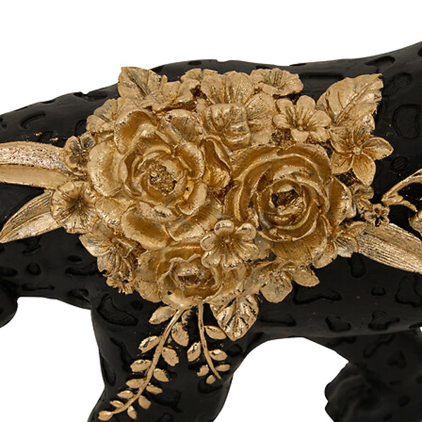 2x Luxe decoratie zwart en goud Panter van L40 cm (nieuwe) – foto 3 – kavel bij GSD Auctions, Zoeterwoude
