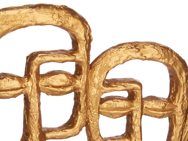 Ornament dubbelzijdig gezicht goud/zwart (nieuwe) – foto 3 – kavel bij GSD Auctions, Zoeterwoude