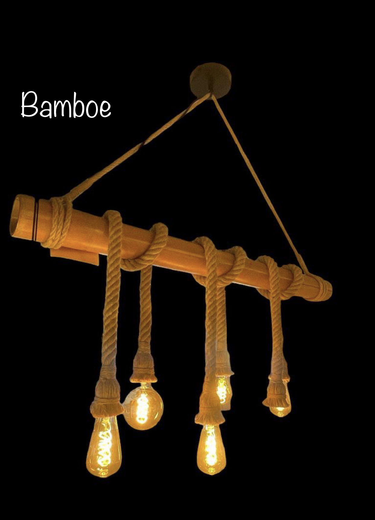 Bamboe hanglamp met dikke touw in doos(nieuwe in doos) – foto 2 – kavel bij GSD Auctions, Zoeterwoude