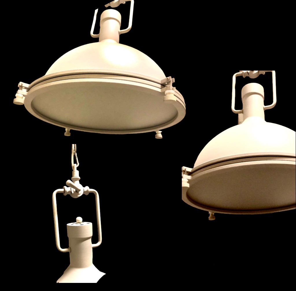 Industriële plafondlamp cream (nieuw in doos) – foto 2 – kavel bij GSD Auctions, Zoeterwoude