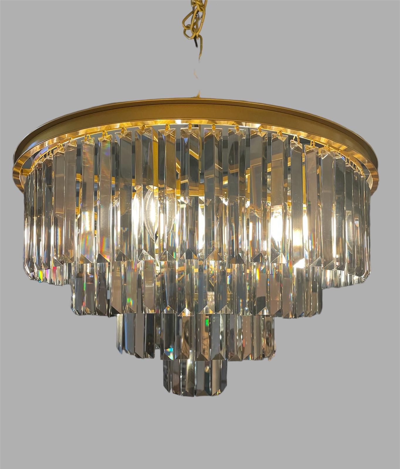 Kristallen kroonluchter Smokey kristallen Ø60cm – kavel bij GSD Auctions, Zoeterwoude