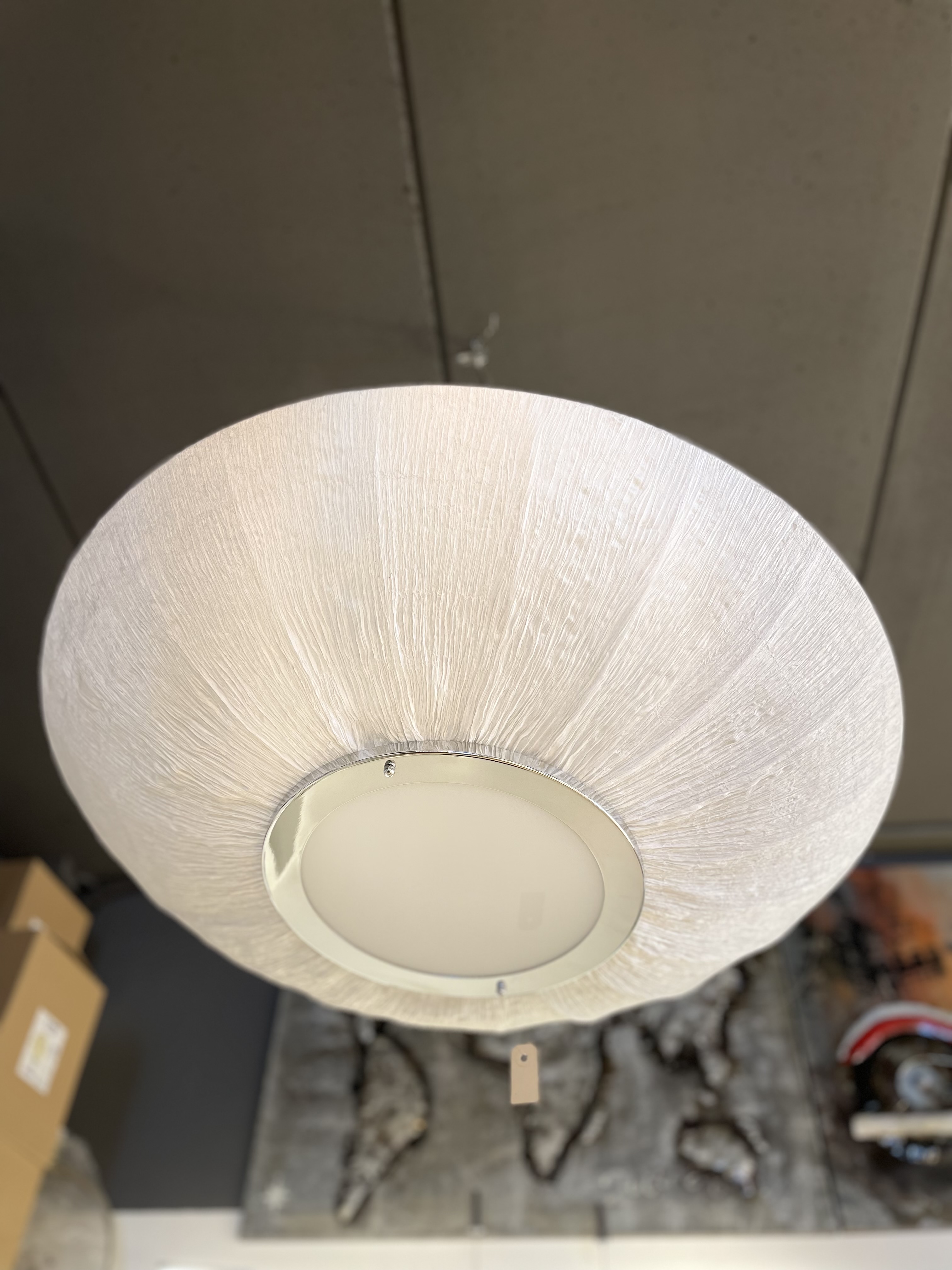 Design hanglamp wit doek (nieuw in doos) – foto 2 – kavel bij GSD Auctions, Zoeterwoude