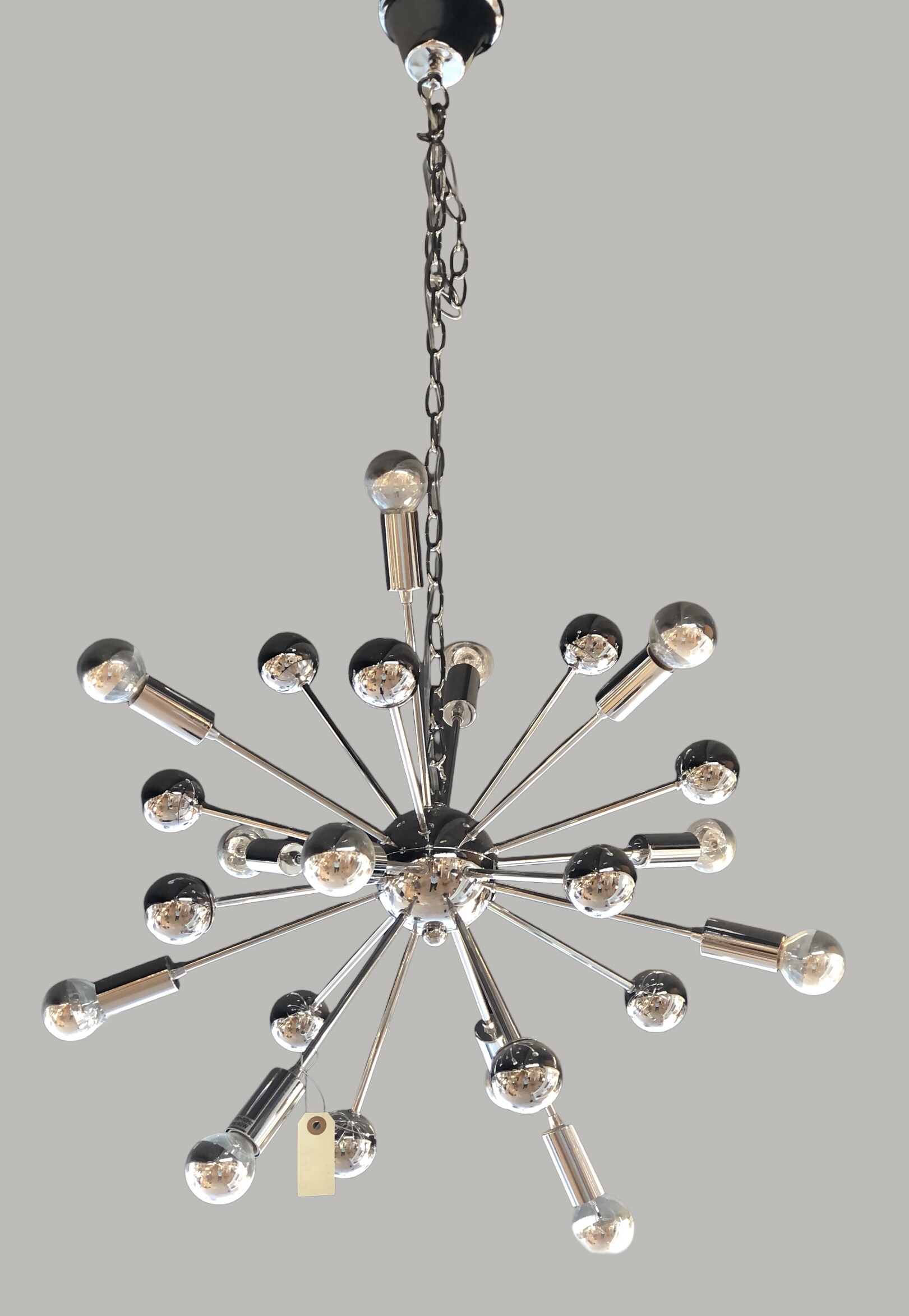Spoetnik plafondlamp chroom met spiegel baaltjes (nieuwe) – foto 2 – kavel bij GSD Auctions, Zoeterwoude