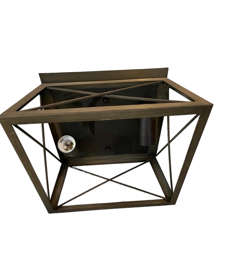 Industriële lamp wood vierkant (nieuw in doos) – kavel bij GSD Auctions, Zoeterwoude