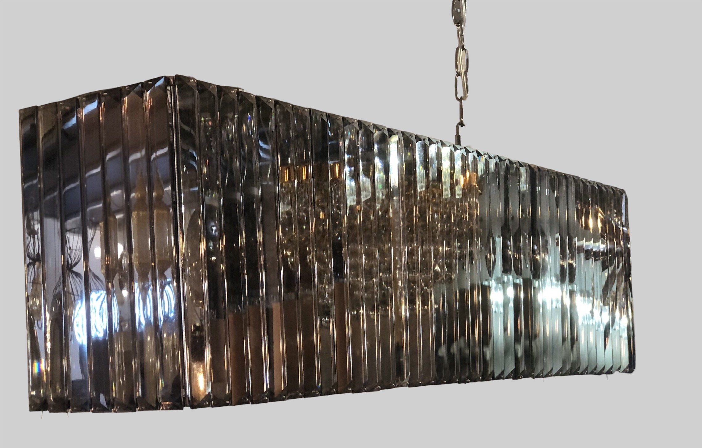 Kroonluchter Smokey kristallen 100cm lang nieuwe in doos – foto 4 – kavel bij GSD Auctions, Zoeterwoude