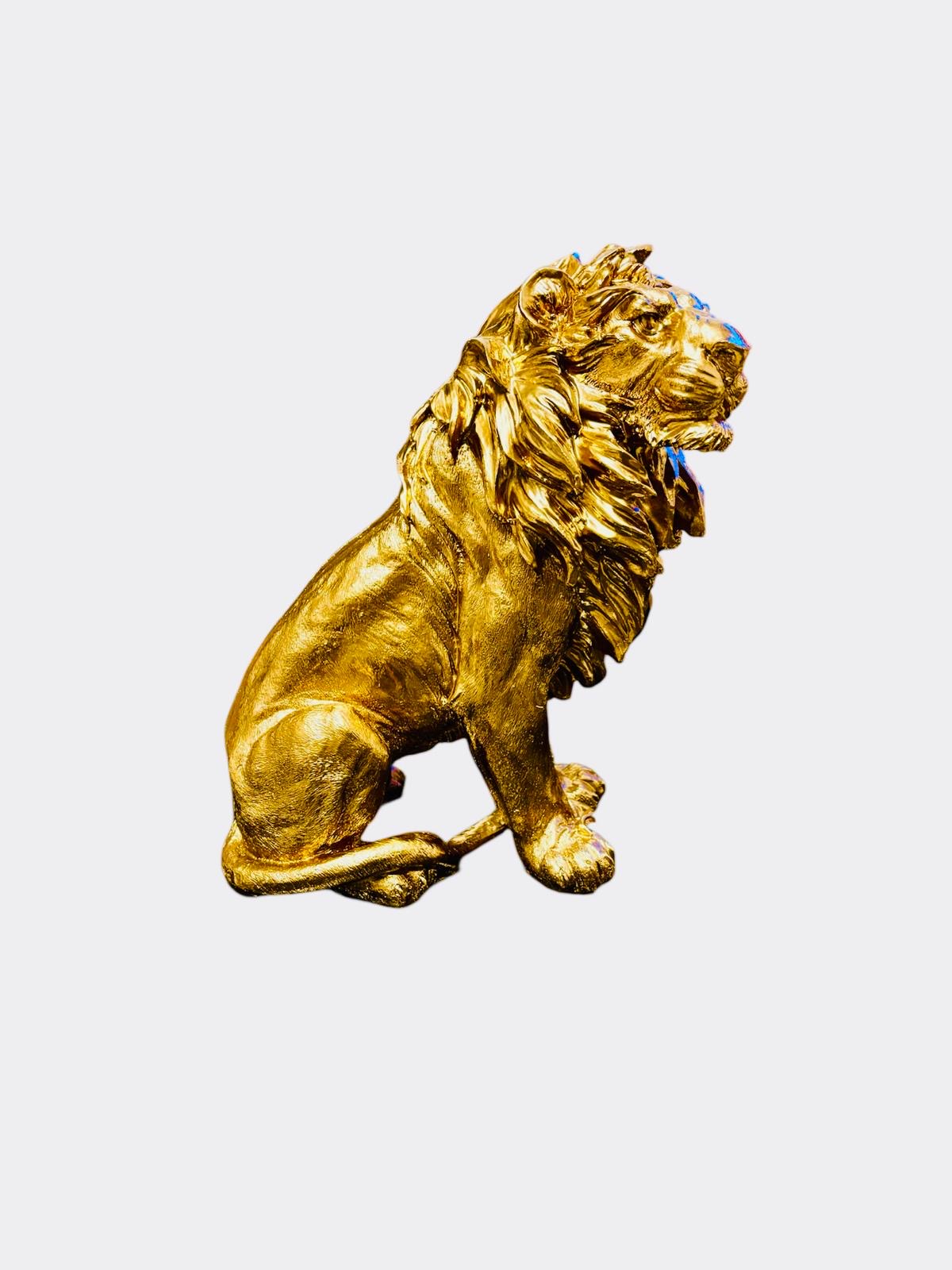 2x Leeuw goudkleurig ornament H31cm (nieuwe) – foto 3 – kavel bij GSD Auctions, Zoeterwoude
