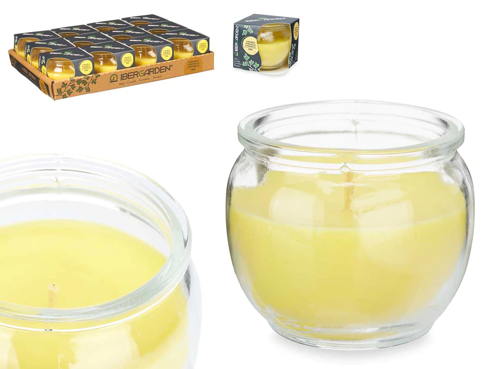 Citronella citronella geurkaarsen glazen pot – kavel bij GSD Auctions, Zoeterwoude