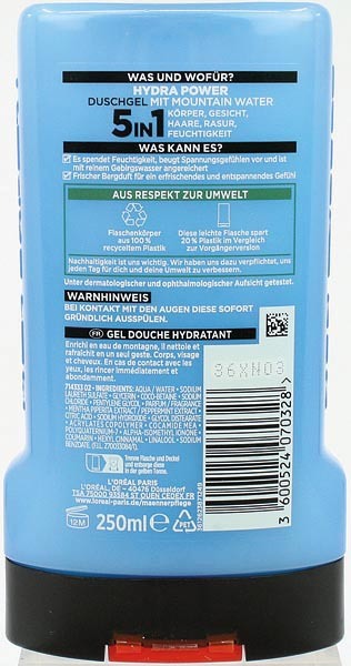 L'Oréal Men Expert Douche 250ml Hydra Power (6 stuks) – foto 2 – kavel bij GSD Auctions, Zoeterwoude