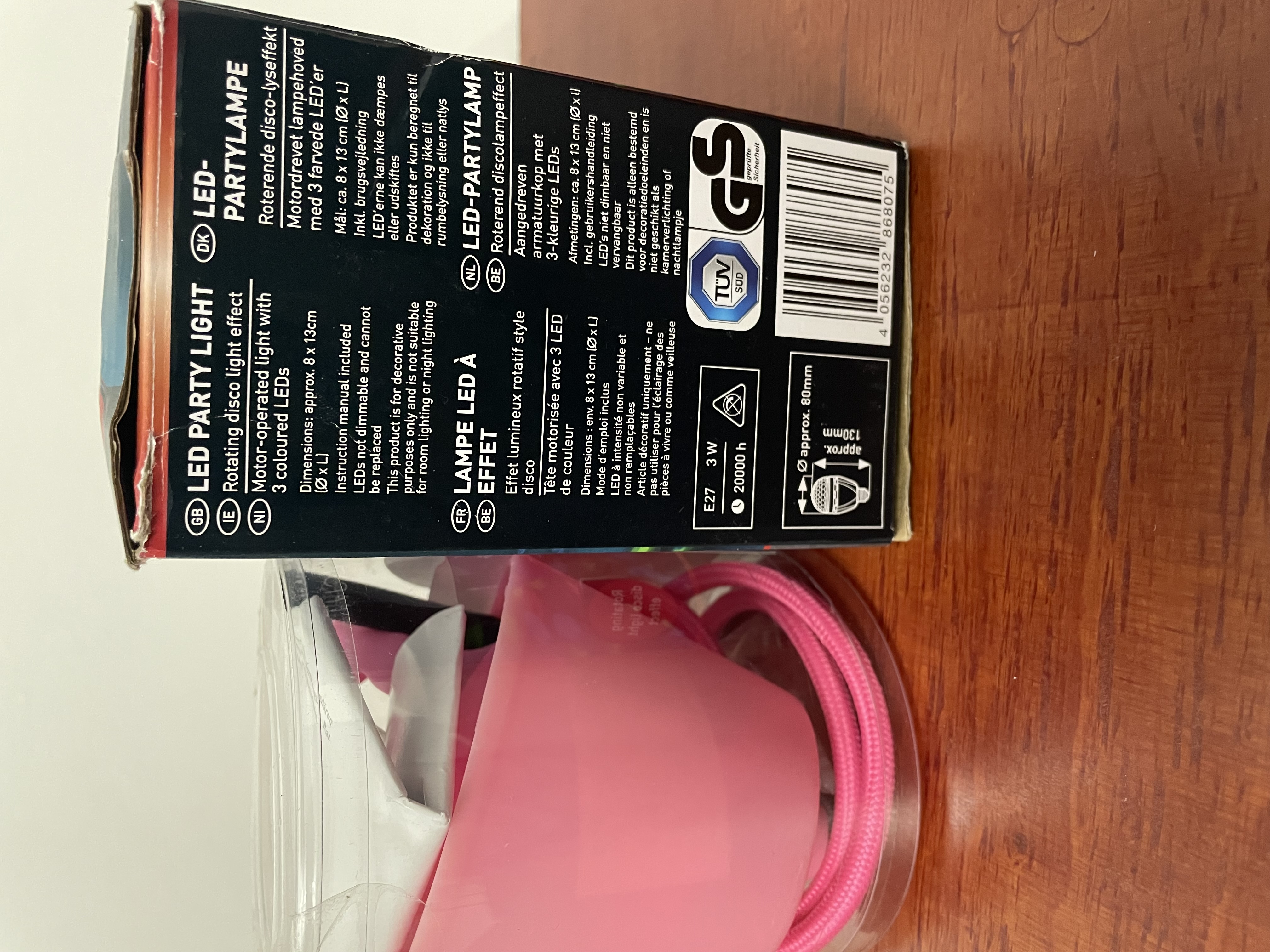 Roze fitting met discolamp – foto 6 – kavel bij GSD Auctions, Zoeterwoude