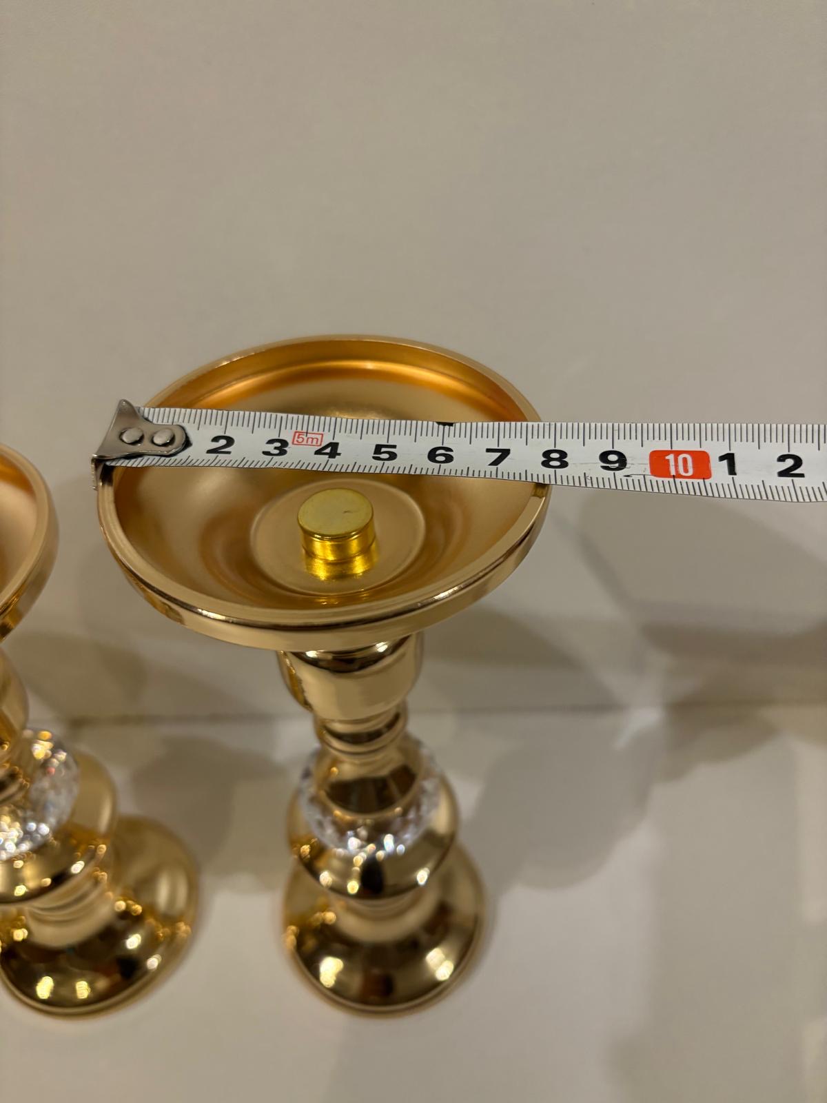 3 -delige Goudkleurige kandelaars – foto 5 – kavel bij GSD Auctions, Zoeterwoude