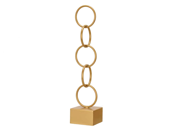 1x metalen Ornament 13x13x61,5cm hoog goudkleurig – kavel bij GSD Auctions, Zoeterwoude