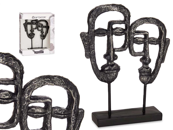 Ornament dubbelzijdig gezicht zwart/zwart (nieuwe) – kavel bij GSD Auctions, Zoeterwoude