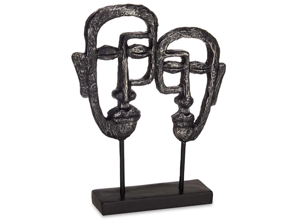 Ornament dubbelzijdig gezicht zwart/zwart (nieuwe) – foto 2 – kavel bij GSD Auctions, Zoeterwoude