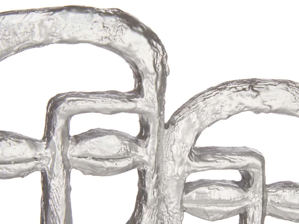 2x Ornament dubbelzijdig gezicht zilveren/zwart (nieuwe) – foto 3 – kavel bij GSD Auctions, Zoeterwoude
