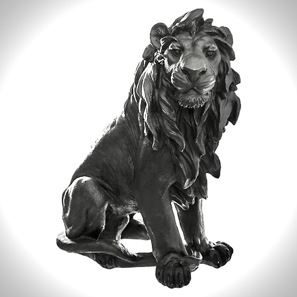 2x Leeuw zwarte ornament H31cm (nieuwe) – kavel bij GSD Auctions, Zoeterwoude