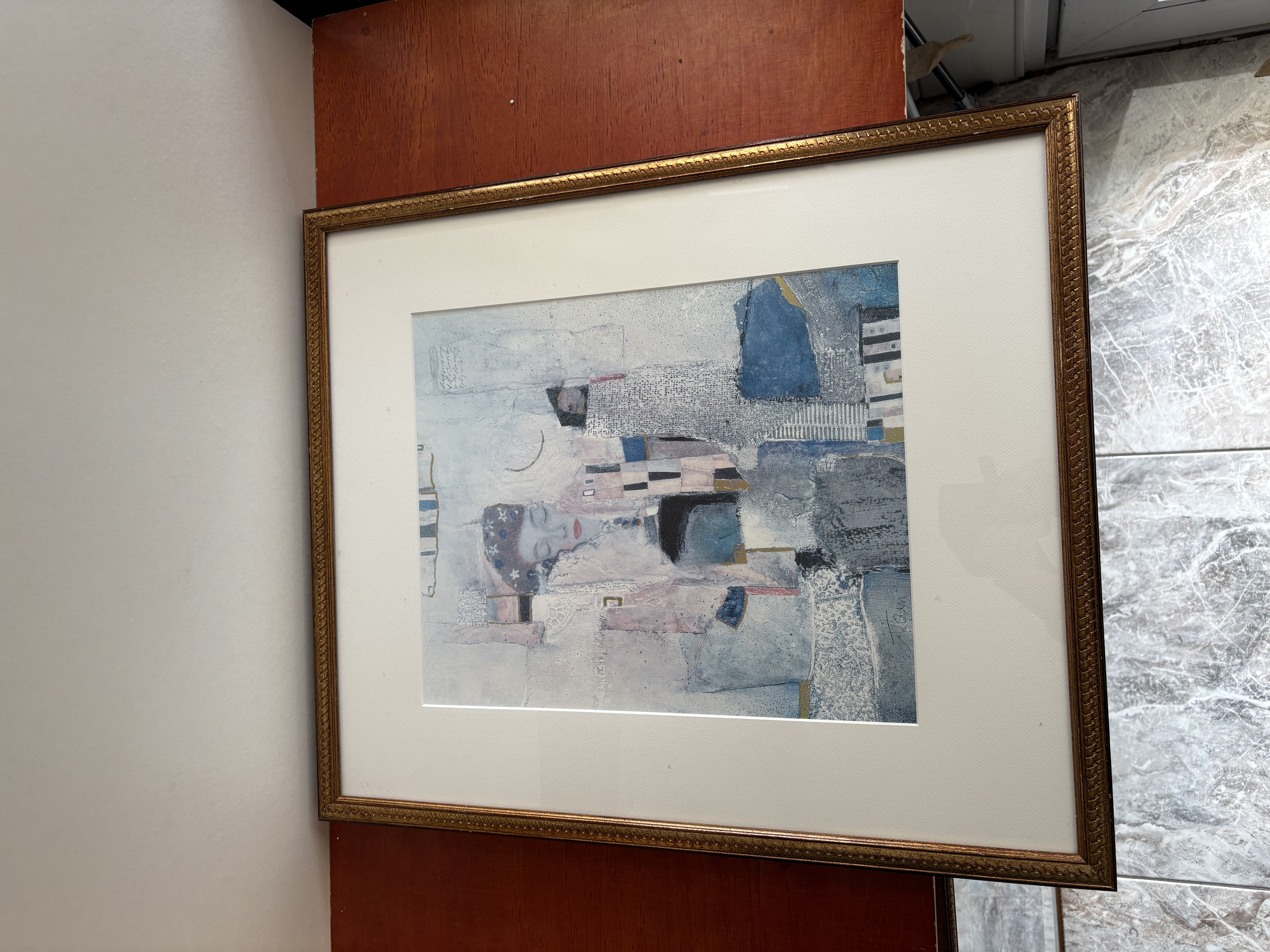 Schilderij met mooie gouden lijst glas voor – foto 5 – kavel bij GSD Auctions, Zoeterwoude