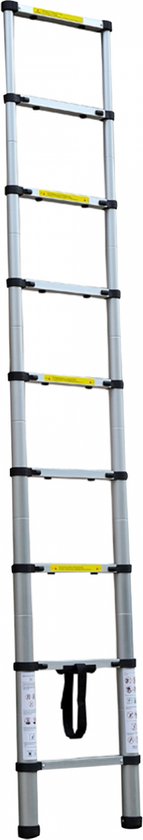 Aluminium telescopische ladder met antislipvoet -2.6 m – foto 4 – kavel bij GSD Auctions, Zoeterwoude