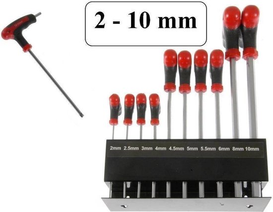 10-dlg. T-Grip Inbus zeskant, 2-10 mm – kavel bij GSD Auctions, Zoeterwoude