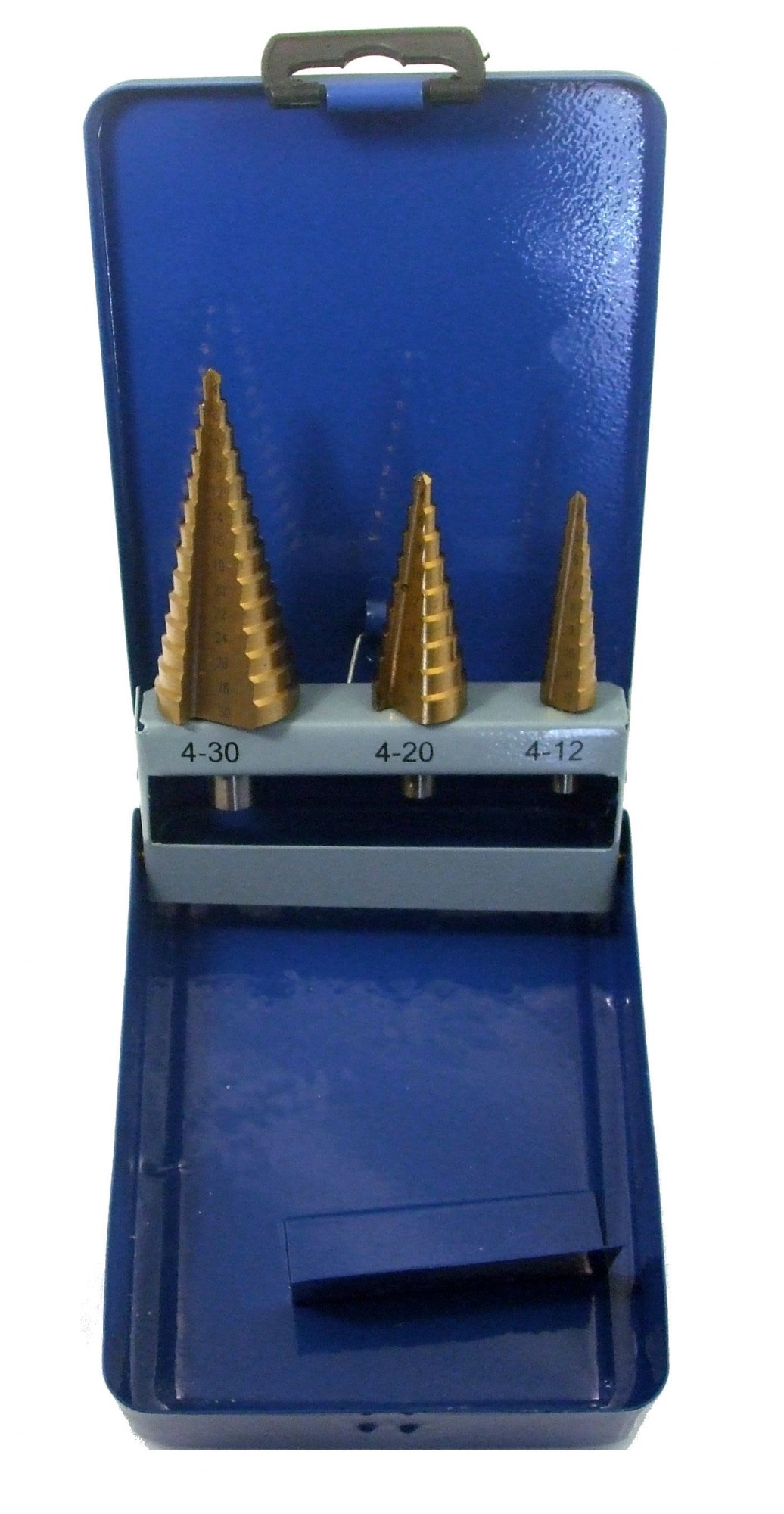 Stappenboor 3-dlg. 4-30 mm -metalen koffer – kavel bij GSD Auctions, Zoeterwoude
