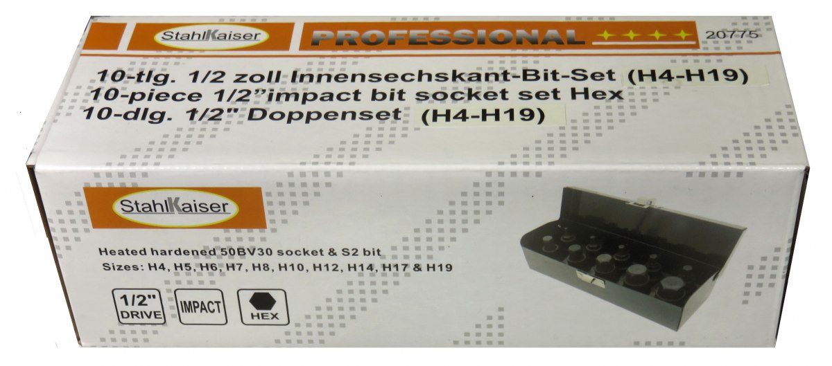 Kracht imbusdop set 1/2'' 10 dlg in koffer – foto 2 – kavel bij GSD Auctions, Zoeterwoude