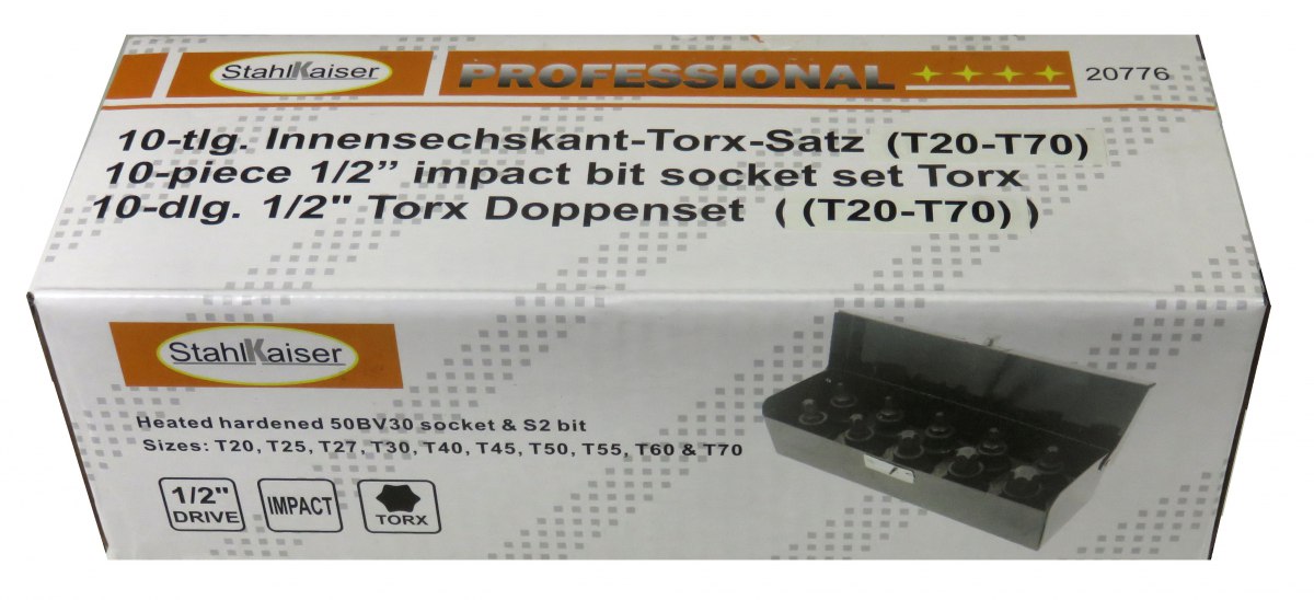 Kracht torx dop set 1/2'' 10 dlg in koffer – foto 2 – kavel bij GSD Auctions, Zoeterwoude