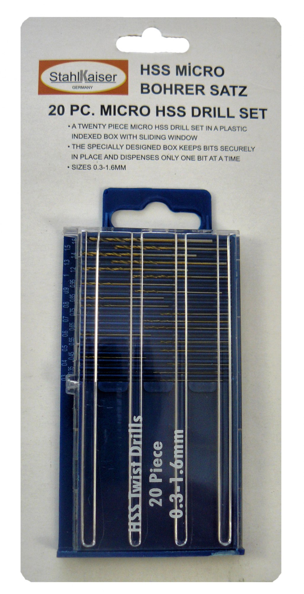 20 HSS microboor set 0.3 tot 1.6mm – kavel bij GSD Auctions, Zoeterwoude