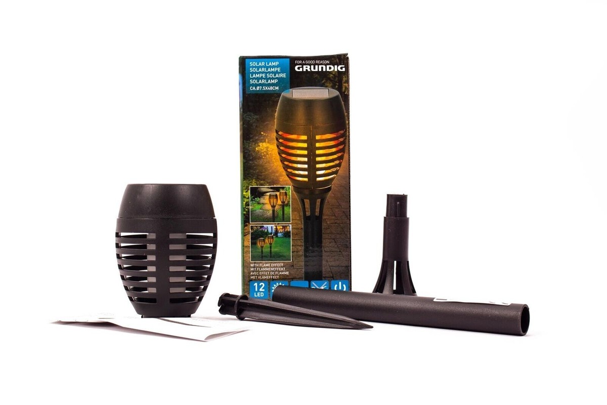 5x tuinlamp met vlameffect op zonenergie – kavel bij GSD Auctions, Zoeterwoude