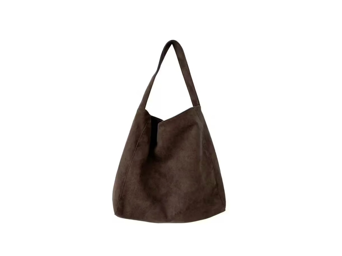 Suede schoudertas - bruin – kavel bij GSD Auctions, Zoeterwoude