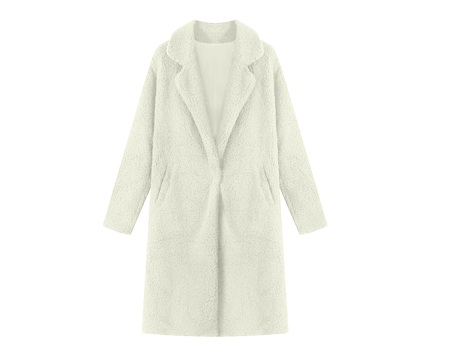 Teddy jas voor dames - wit maat M – kavel bij GSD Auctions, Zoeterwoude
