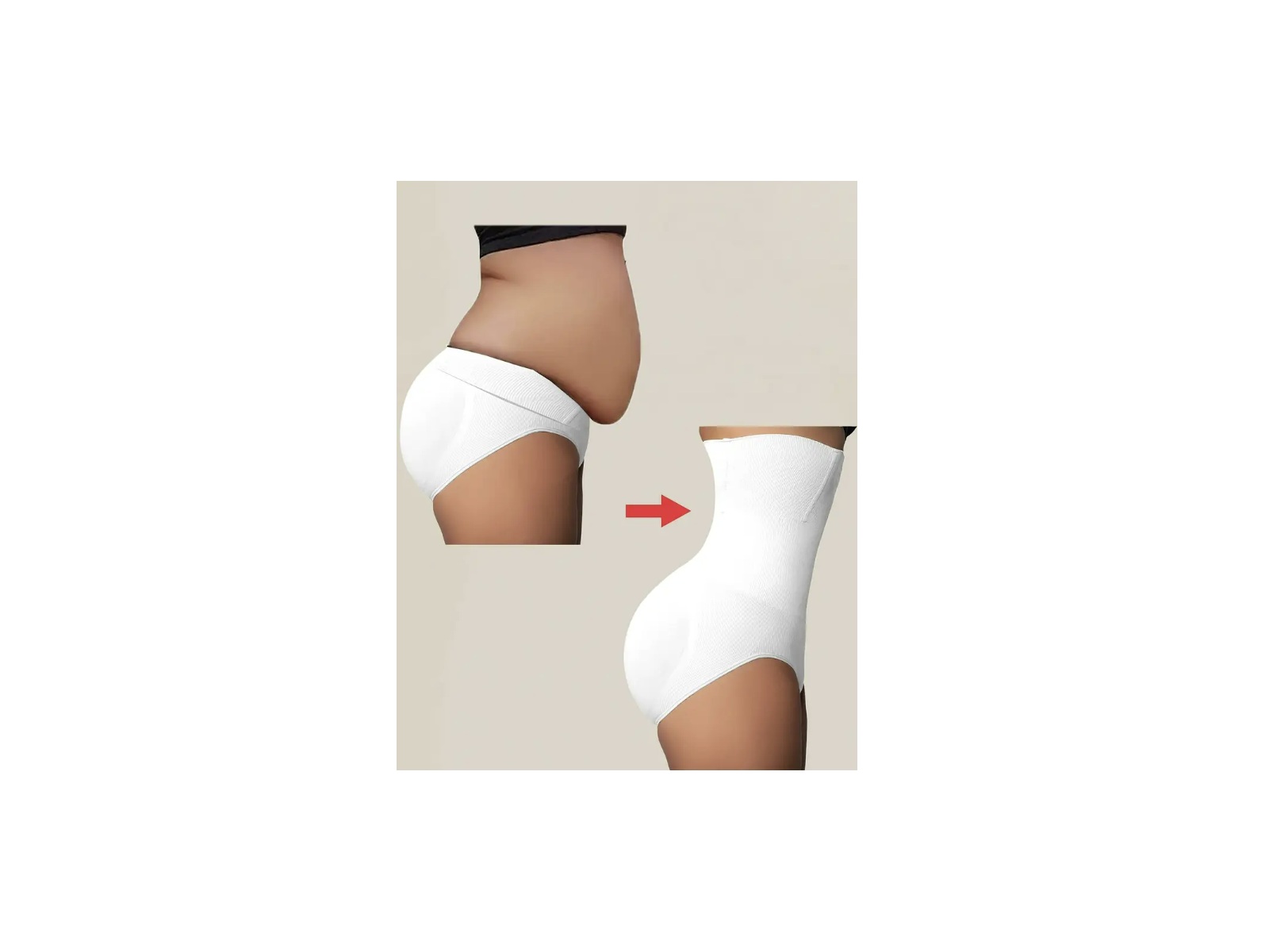 Shapewear broek met hoge taille - wit - maat M – foto 2 – kavel bij GSD Auctions, Zoeterwoude