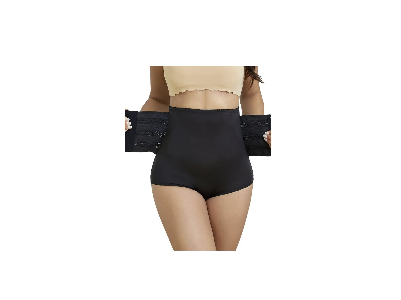 Shapewear broek met kant en hoge taille - zwart - large – foto 3 – kavel bij GSD Auctions, Zoeterwoude