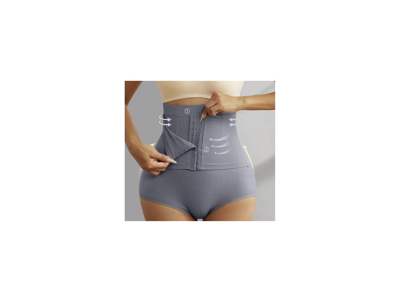 Shapewear broek met hoge taille - blauw grijs - large – foto 3 – kavel bij GSD Auctions, Zoeterwoude