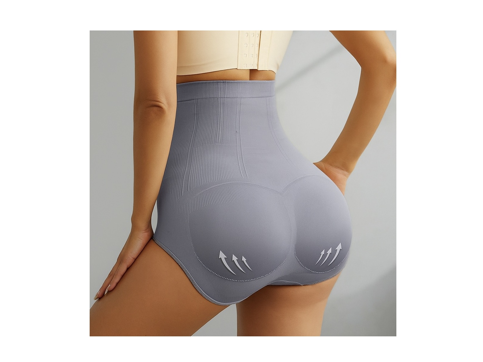 Shapewear broek met hoge taille - blauw grijs - large – kavel bij GSD Auctions, Zoeterwoude