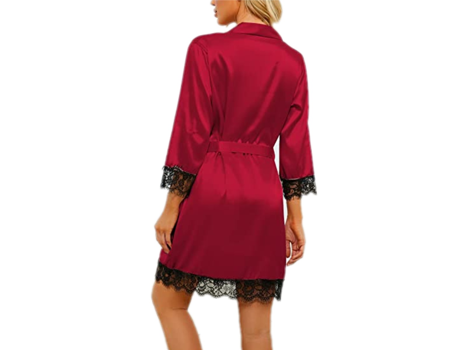 Nachtkleding set - 4 delig - bordeaux maat L – foto 3 – kavel bij GSD Auctions, Zoeterwoude