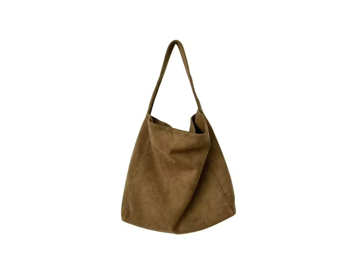 Suede schoudertas - lichtbruin – kavel bij GSD Auctions, Zoeterwoude
