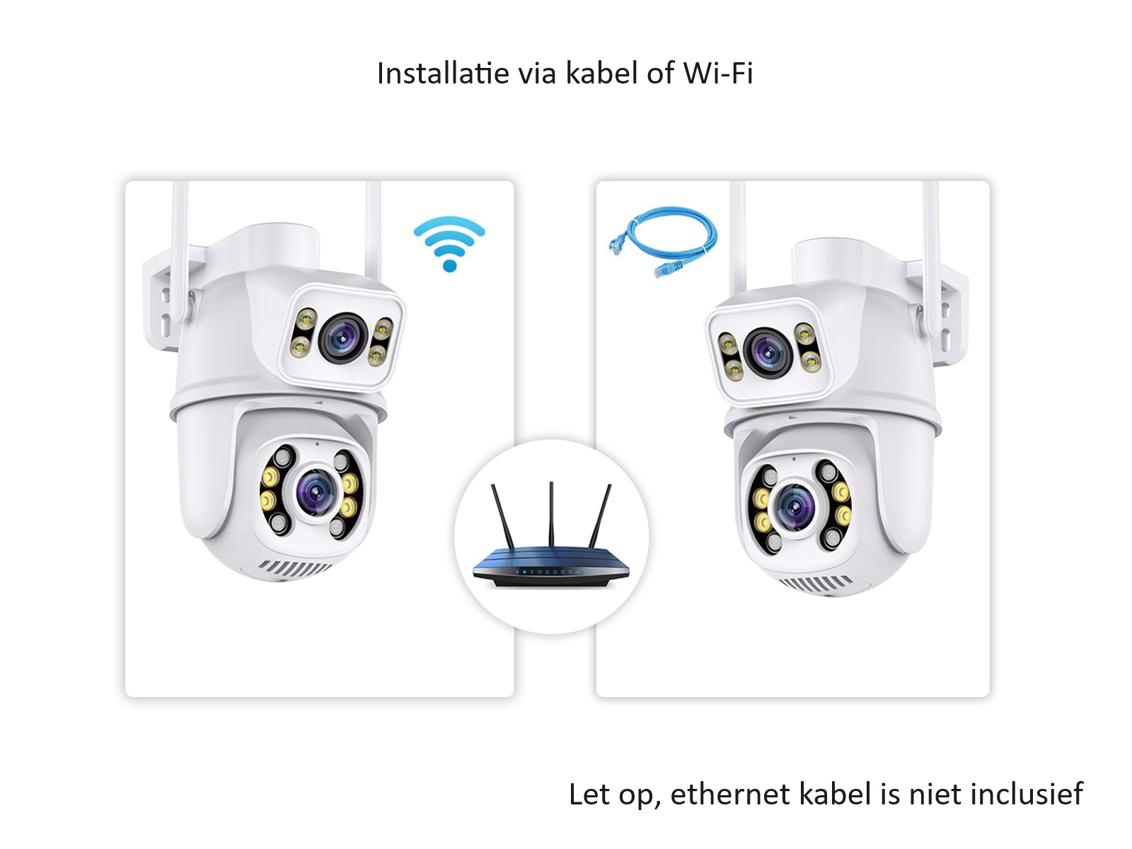 Dual lens 6 MP camera - 2 camera's in 1 behuizing - wit – foto 9 – kavel bij GSD Auctions, Zoeterwoude