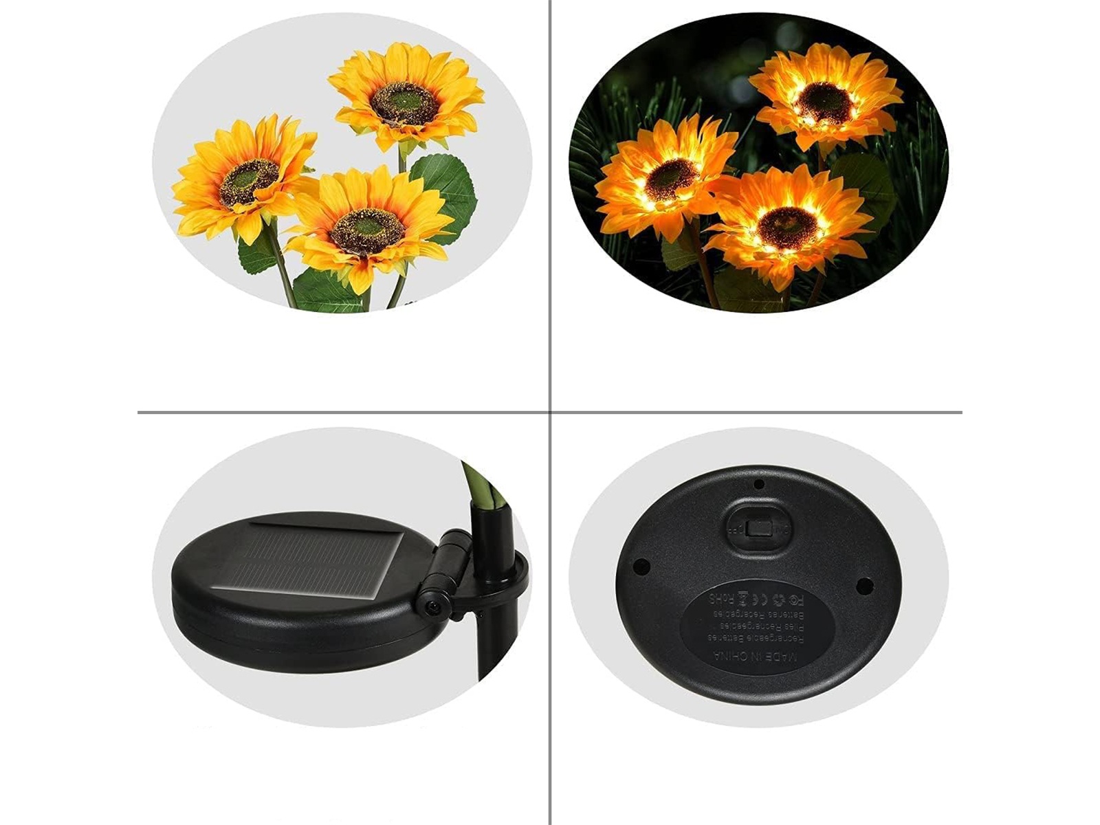 Solar verlichting - zonnebloem - 3 bloemen – foto 4 – kavel bij GSD Auctions, Zoeterwoude