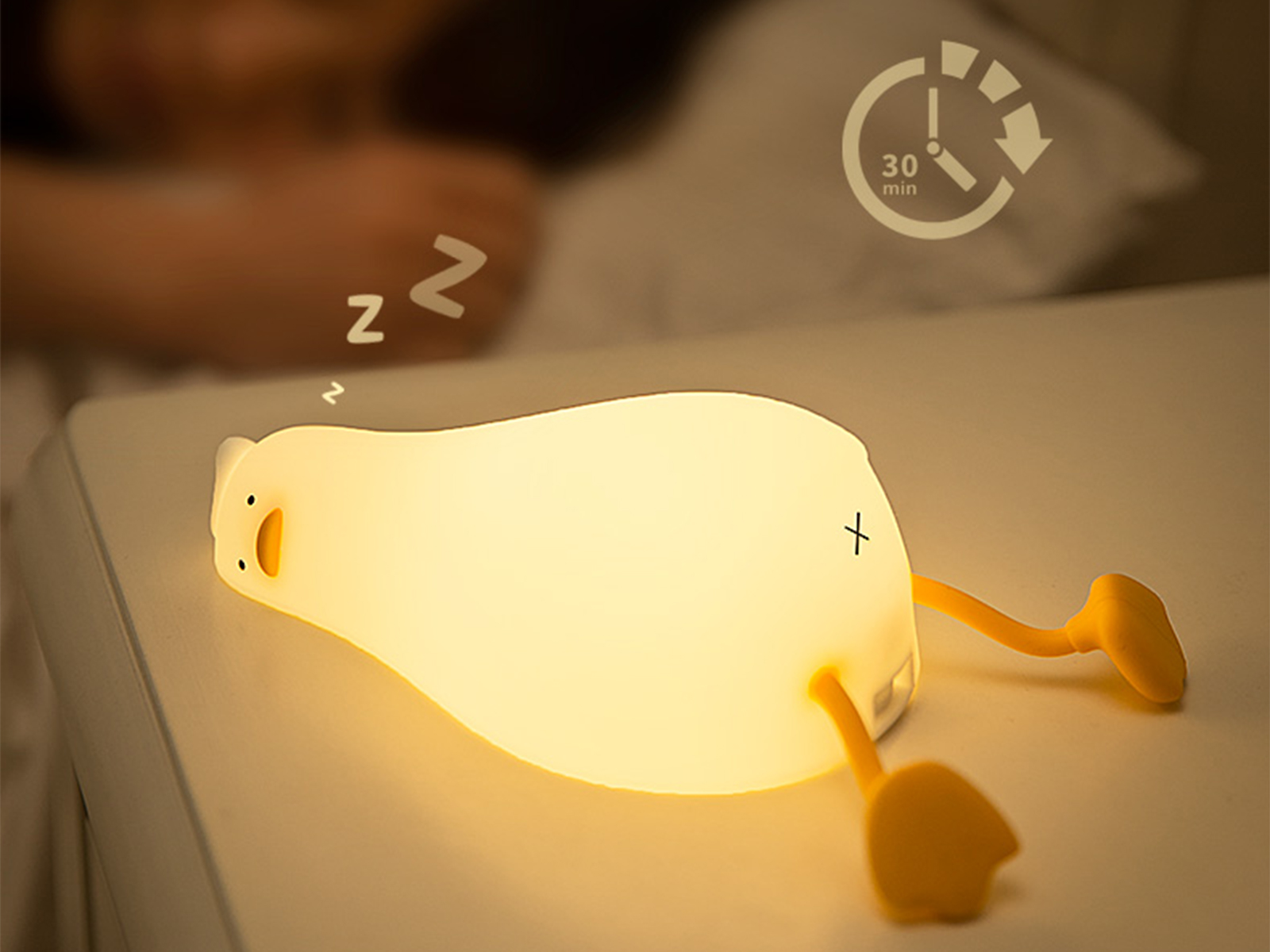 Kids nachtlamp oplaadbaar - sleepy duck - slapend eendje – foto 4 – kavel bij GSD Auctions, Zoeterwoude