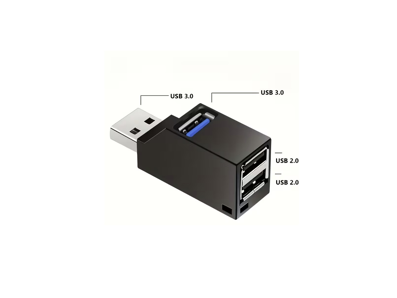 Hoge-Snelheid USB 3.0 Hub Adapter – 3 Poorten + Kaartlezer – foto 2 – kavel bij GSD Auctions, Zoeterwoude